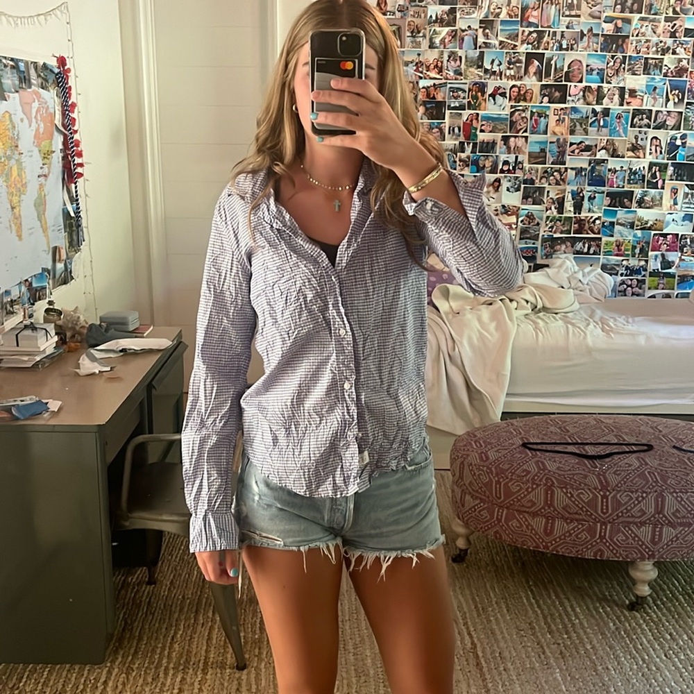 Frank & Eileen light purple button down long sleeve shirt